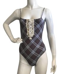 Chloé Blue / Grey Piece One-piece Bathing Suit - Gray