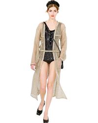 Chanel New Runway Sexy Sequin Open Back Swimsuit Bodysuit Fr 36 Us One-piece Bathing Suit - Multicolor