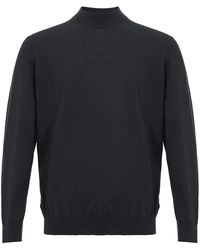 Colombo - Dark Grey Cashmere Mock Neck Sweater - Lyst