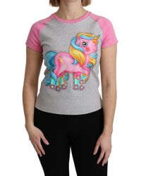 Moschino - Gray Pink Cotton T-shirt My Little Pony Top - Lyst