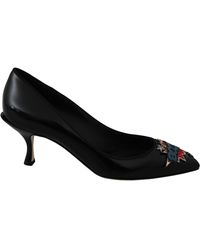 Dolce & Gabbana Dolce Gabbana Leather Wow Heels Pumps Shoes - Black