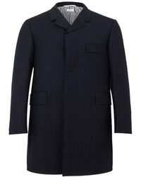 Thom Browne - Chesterfield Overcoat Blue - Lyst