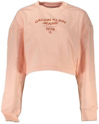 Calvin Klein - Chic Fleece Crew Neck Sweatshirt - Lyst