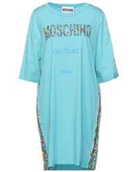 Moschino - Light Blue Cotton Dress - Lyst