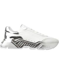 Dolce & Gabbana - White Leather Sports Daymaster Sneakers Shoes - Lyst
