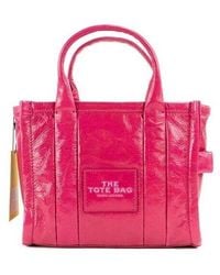 Marc Jacobs - The Shiny Crinkle Mini Tote Leather Crossbody Handbag Purse - Lyst