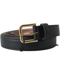 Dolce & Gabbana - Elegant Italian Leather Belt - Lyst