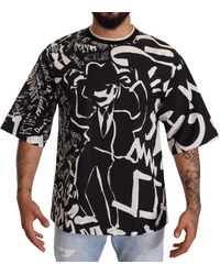 Dolce & Gabbana Cotton Crew-neck T-shirt in Black for Men Mens Clothing T-shirts Short sleeve t-shirts 