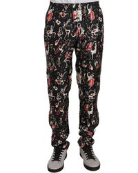 Dolce & Gabbana - Musical Instrument Print Sleepwear Trouser Red Pan61304 - Lyst