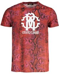 Roberto Cavalli Cotton T-shirt - Red