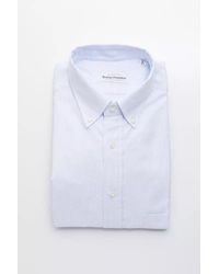 Robert Friedman - Elegant Light Blue Cotton Shirt For Men - Lyst
