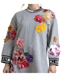 Dolce & Gabbana - Chic Embellished Crew Neck Pullover Sweater - Lyst