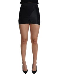 Womens Clothing Shorts Mini shorts Dolce & Gabbana Black Mini Short Lace Stretch Skirt 