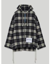 Palm Angels - Elegant Checkered Cashmere Hooded Jacket - Lyst