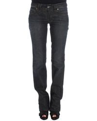 John Galliano Blue Wash Cotton Blend Slim Fit Bootcut Jeans