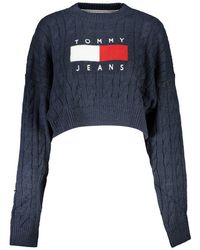 Tommy Hilfiger - Chic Crew Neck Sweater With Contrast Details - Lyst