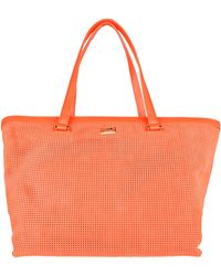 Class Roberto Cavalli Dark Orange Cotton Handbag One Size