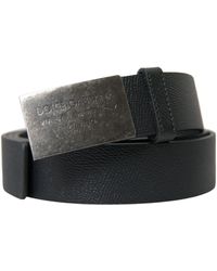 Dolce & Gabbana - Elegant Calfskin Leather Belt - Lyst