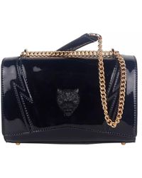 Philipp Plein - Logo Chain Shoulder Bag With Magnetic Opening And Patent Leather Effect - Lyst
