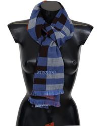 Save 21% Womens Mens Accessories Mens Scarves and mufflers Missoni Striped Wool Unisex Neck Wrap Shawl Blue in Green 
