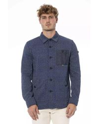 DISTRETTO12 - Blue Polyester Shirt - Lyst