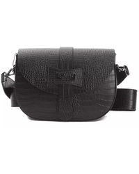 Pompei Donatella - Elegant Croc-Effect Leather Crossbody Bag - Lyst