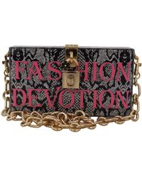 Dolce & Gabbana - Resin Dolce Box Clutch With Details - Lyst