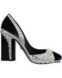 Dolce & Gabbana - Elegant Crystals Embellished Leather Pumps - Lyst