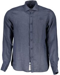La Martina - Blue Linen Shirt - Lyst