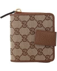 Gucci Dollar Gg Compact Bifold Wallet One Size - Brown