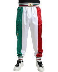 Dolce & Gabbana - Multicolor Italian Patch Slim Jogger Pants - Lyst