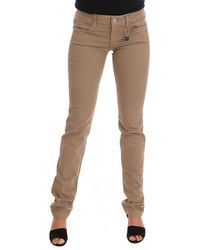 CoSTUME NATIONAL Cotton Stretch Slim Fit Jeans Beige Sig30130 - Natural