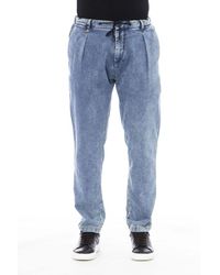 DISTRETTO12 - Blue Cotton Jeans & Pant - Lyst