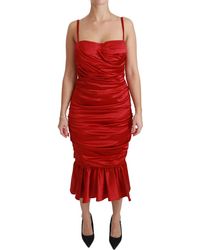 Dolce & Gabbana - Silk Stretch Mermaid Bodycon Dress - Lyst