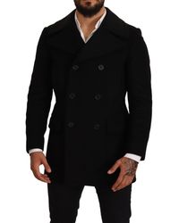 Mens Wool Coats Winter Tweed Trench Coat Casual Peacoats Regular Fit Outerwear Jacket 