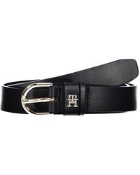 Tommy Hilfiger - Elegant Leather Belt With Metal Buckle - Lyst