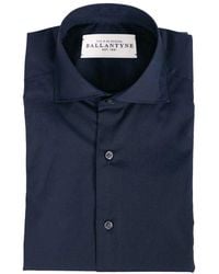 Ballantyne - Elegant Spread Collar Cotton Shirt - Lyst