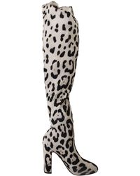Dolce & Gabbana - Chic Leopard High-Heel Over-Knee Boots - Lyst