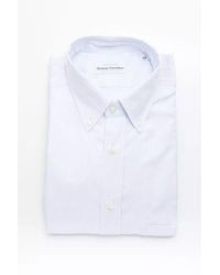 Robert Friedman - Elegant Light Blue Cotton Button Down Shirt - Lyst