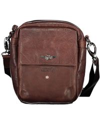 Aeronautica Militare - Elegant Leather Shoulder Bag - Lyst