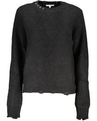 Patrizia Pepe - Elegant Long-Sleeved Crew Neck Sweater With Logo - Lyst