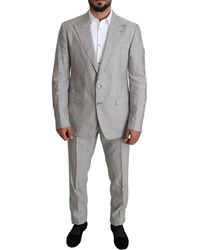 for Men Angelo Nardelli Wool Suit in Grey Grey Mens Clothing Suits Two-piece suits 