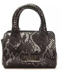 Pompei Donatella - Elegant Leather Mini Tote With Python Print - Lyst