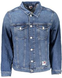 Tommy Jeans Aiden Oversized Recycled Cotton-Denim Coach Jacket