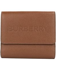 Burberry - Small Coin Pouch Snap Wallet With Card Slots And Bill Slot - Lyst