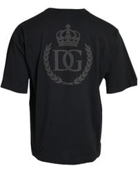 Dolce & Gabbana - Logo Embossed Crew Neck Short Sleeves T-Shirt - Lyst