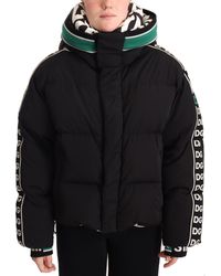 Dolce & Gabbana Black Logo Parka Hooded Puffer Winter Jacket