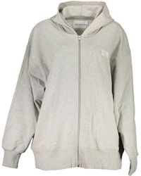 Calvin Klein - Gray Cotton Sweater - Lyst