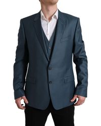 Dolce & Gabbana - Green Single Breasted 2 Piece Martini Suit - Lyst