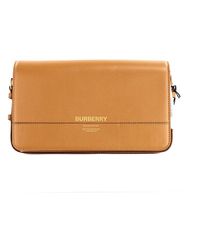 Burberry - Grace Small Nutmeg Smooth Leather Flap Crossbody Clutch Handbag Purse - Lyst